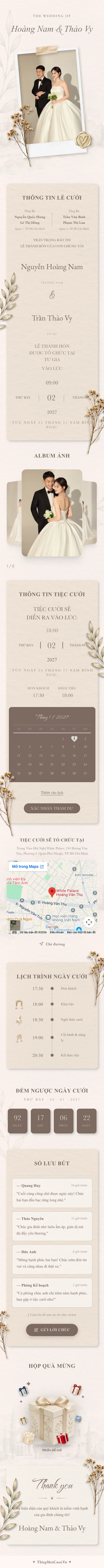 Preview mẫu thiệp Nâu Trầm